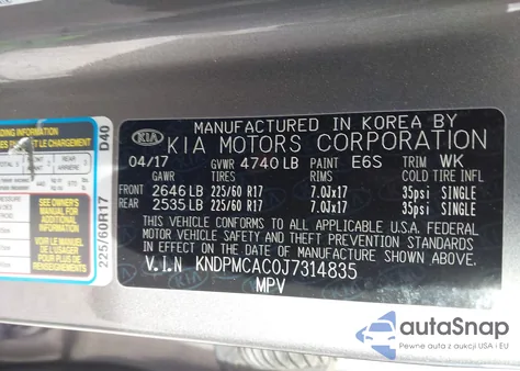 2018 Kia Sportage Lx from USA, damaged, VIN KNDPMCAC0J7314835